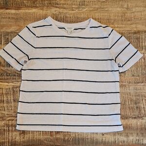 Linen Blend Banana Republic Striped T-Shirt